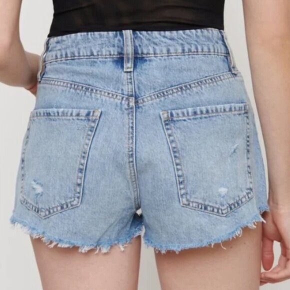 Dynamite NWT Paige Short Denim  Shorts with Distressed Hem - Size 29 in Black - Picture 7 of 8